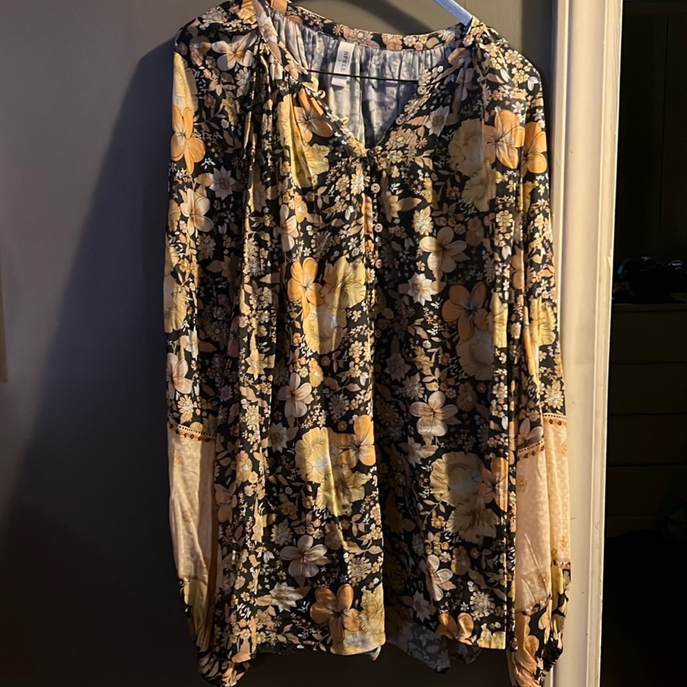 Spell hibiscus lane blouse